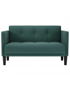 Divano Divanetto Verde Scuro 111 cm in Tessuto 2