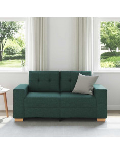 Divano Divanetto Verde Scuro 120 cm in Tessuto 2