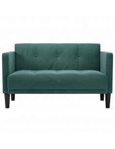Divano Divanetto Verde Scuro 111 cm in Velluto 2