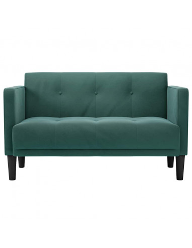 Divano Divanetto Verde Scuro 111 cm in Velluto