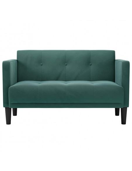 Divano Divanetto Verde Scuro 111 cm in Velluto