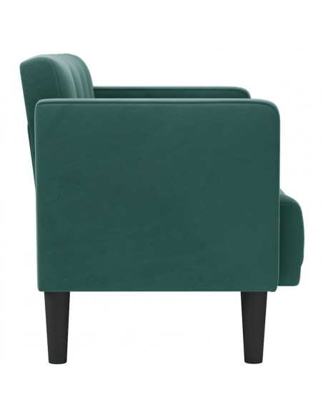 Divano Divanetto Verde Scuro 111 cm in Velluto