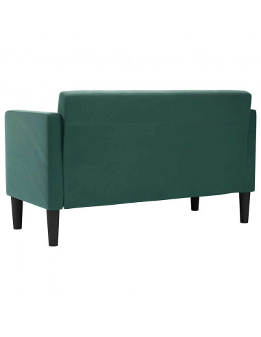 Divano Divanetto Verde Scuro 111 cm in Velluto