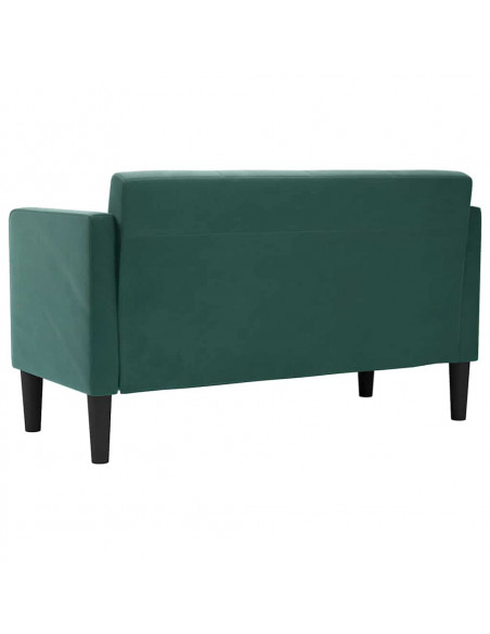Divano Divanetto Verde Scuro 111 cm in Velluto