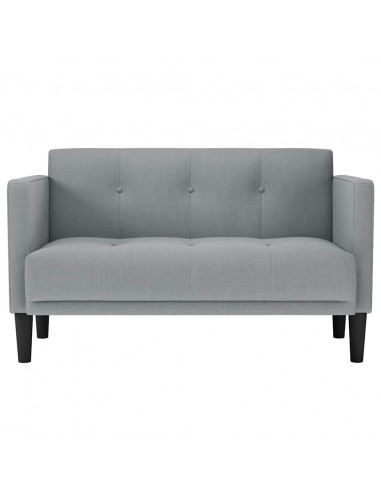 Divano Divanetto Grigio Chiaro 111 cm in Tessuto