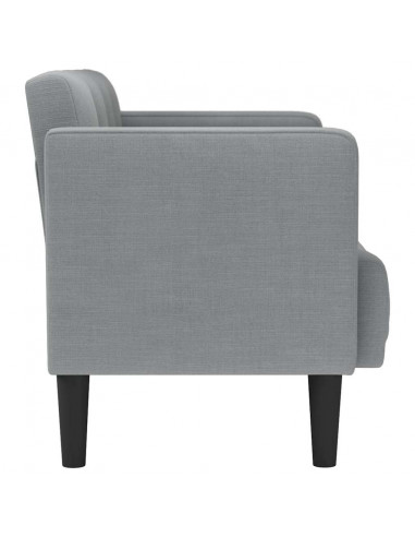 Divano Divanetto Grigio Chiaro 111 cm in Tessuto