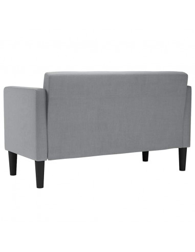 Divano Divanetto Grigio Chiaro 111 cm in Tessuto