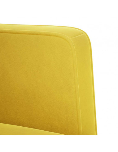 Divano Divanetto Giallo 111 cm in Velluto