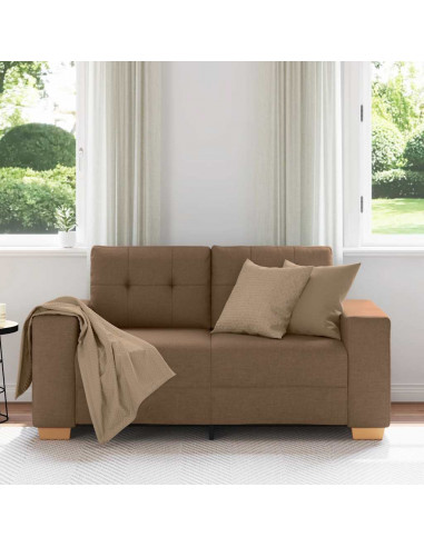 Divano Divanetto Marrone 120 cm in Tessuto