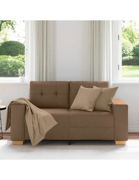Divano Divanetto Marrone 120 cm in Tessuto