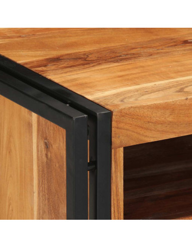 Comodino 40x40x59 cm in Legno Massello di Acacia