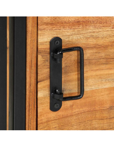 Comodino 40x40x59 cm in Legno Massello di Acacia