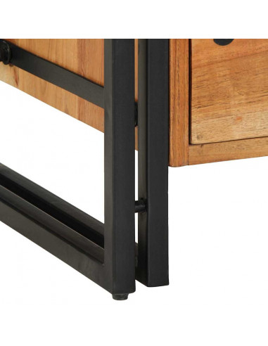 Comodino 40x40x59 cm in Legno Massello di Acacia