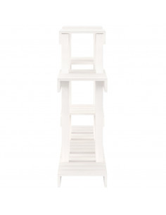 Supporto per Piante Bianco 104,5x25x77,5 cm in Massello di Pino