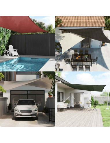 Vela Parasole 160 g/m² Rettangolare Blu 5x8 m in HDPE