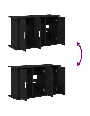 Supporto Acquario 101x41x58 cm Legno Multistrato Rovere Nero