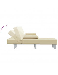 Divano Letto a L Crema 255x140x70 cm in Similpelle