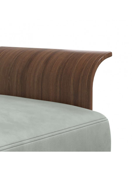 Divano Letto a L Grigio Chiaro 279x140x70 cm in Velluto