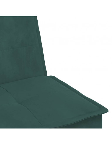 Divano Letto a L Verde Scuro 255x140x70 cm in Velluto
