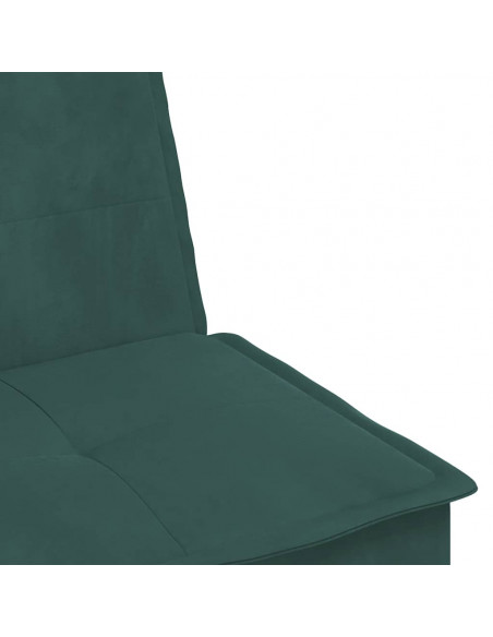 Divano Letto a L Verde Scuro 255x140x70 cm in Velluto