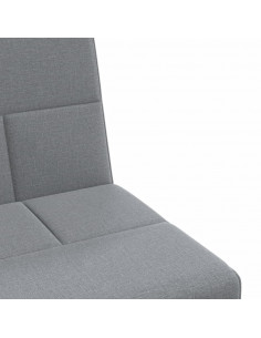 Divano Letto a L Grigio Chiaro 255x140x70 cm in Tessuto 2