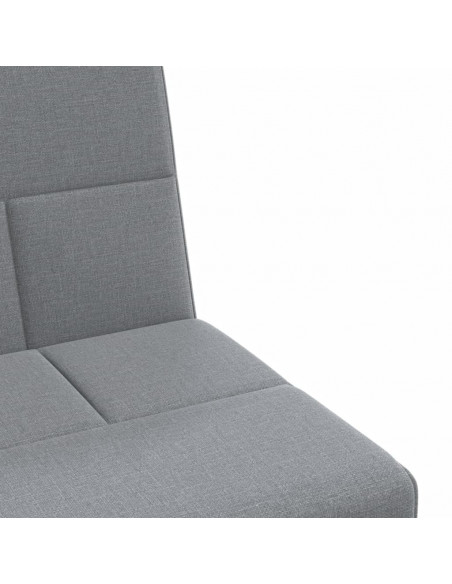 Divano Letto a L Grigio Chiaro 255x140x70 cm in Tessuto