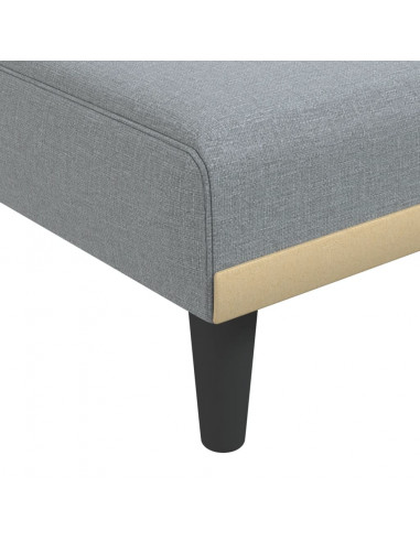 Divano Letto a L Grigio Chiaro 255x140x70 cm in Tessuto