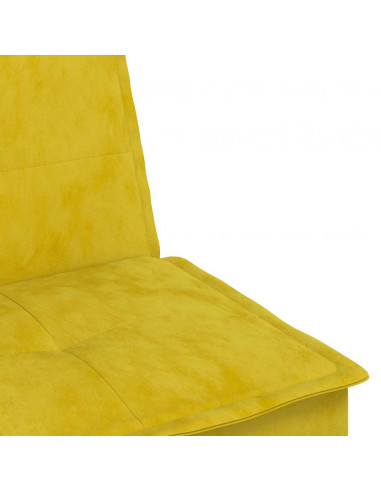 Divano Letto a L Giallo 255x140x70 cm in Velluto