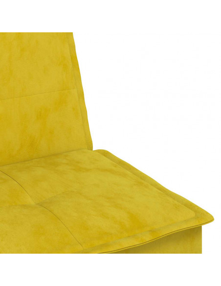 Divano Letto a L Giallo 255x140x70 cm in Velluto