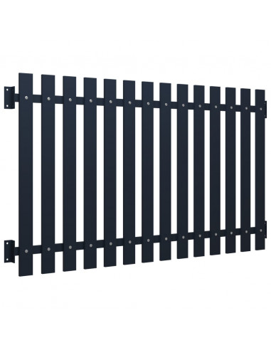 Pannello di Recinzione Antracite 170,5x75 cm Acciaio Verniciato
