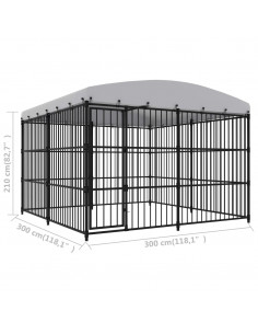 Canile da Esterno con Tetto 300x300x210 cm