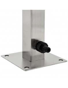Fontanella a Colonna in Acciaio Inossidabile Quadrata 65 cm