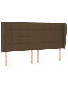 Giroletto a Molle con Materasso Marrone Scuro 160x200cm Tessuto