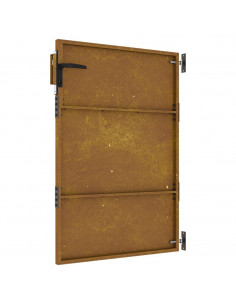 Cancello da Giardino 85x150 cm in Acciaio Corten