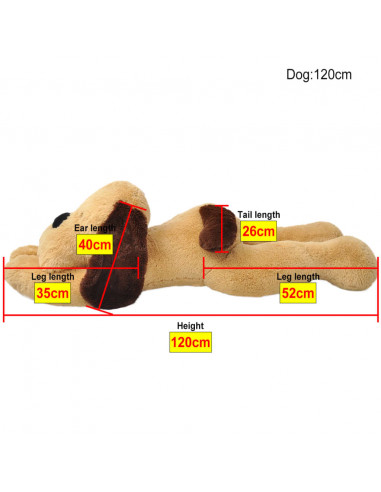 Cane Pelouche Marrone 120 cm