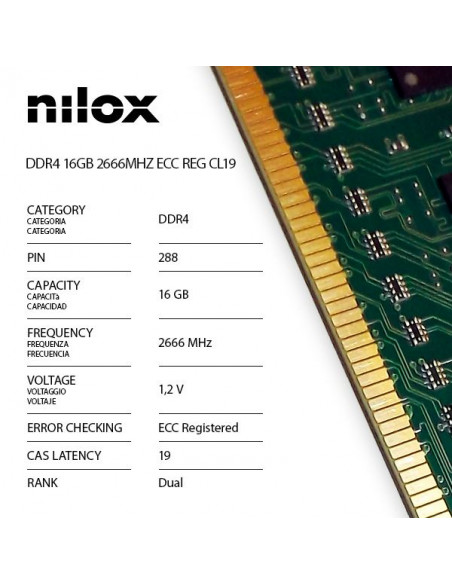 RAM DDR4 16GB 2666MHZ ECC REG CL19