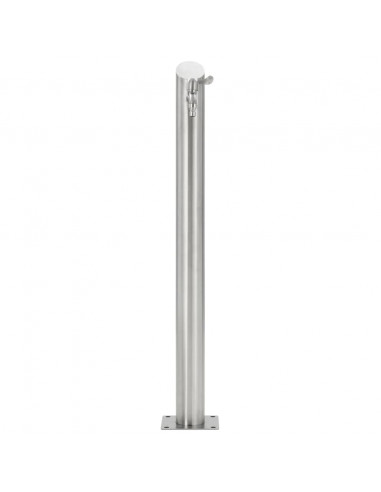 Fontanella a Colonna in Acciaio Inossidabile Rotonda 95 cm