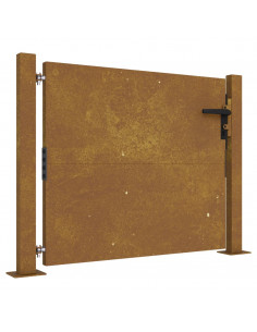 Cancello da Giardino 105x80 cm in Acciaio Corten 2