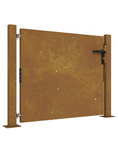 Cancello da Giardino 105x80 cm in Acciaio Corten