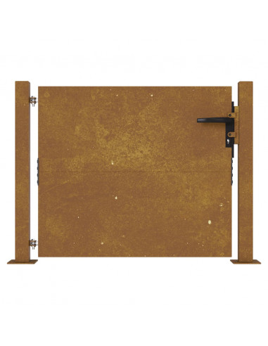 Cancello da Giardino 105x80 cm in Acciaio Corten