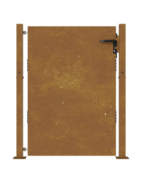 Cancello da Giardino 105x130 cm in Acciaio Corten