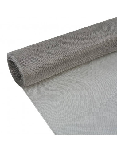 Recinzione in Rete in Acciaio Inossidabile 100x1000 cm Argento