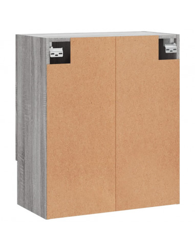 Armadietto a Muro Grigio Sonoma 60x31x70cm in Legno Multistrato