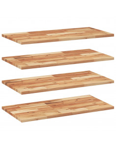 Mensole da Parete 4 pz 80x40x2 cm Legno Acacia Rifinito a Olio
