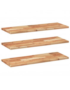 Mensole da Parete 3 pz 80x30x2 cm Legno Acacia Rifinito a Olio
