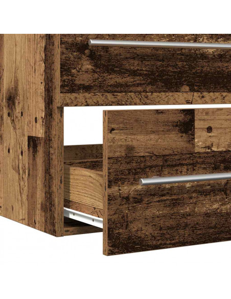 Mobile Lavabo Bagno Legno Antico 100x38,5x48 cm in Truciolato
