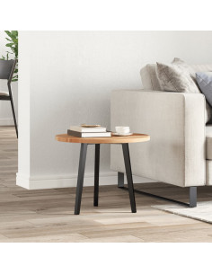 Piano Tavolo Rotondo Ø50x2 cm in Legno Massello di Acacia 2