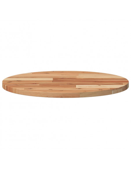 Piano Tavolo Rotondo Ø50x2 cm in Legno Massello di Acacia