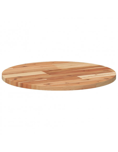 Piano Tavolo Rotondo Ø50x2 cm in Legno Massello di Acacia