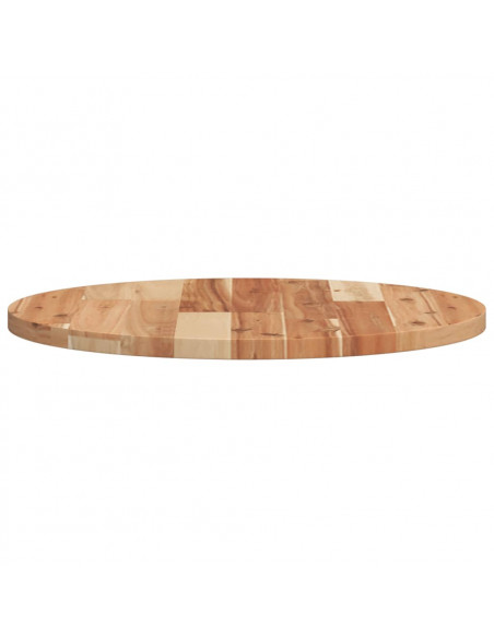 Piano Tavolo Rotondo Ø50x2 cm in Legno Massello di Acacia
